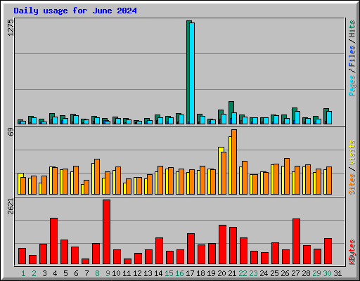 Daily usage for June 2024