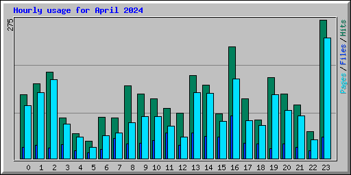 Hourly usage for April 2024