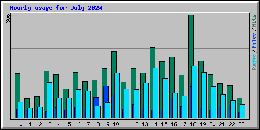 Hourly usage for July 2024