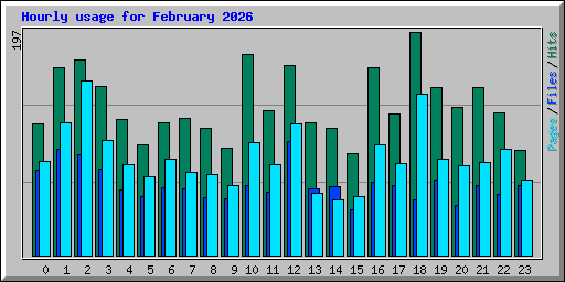 Hourly usage for February 2026
