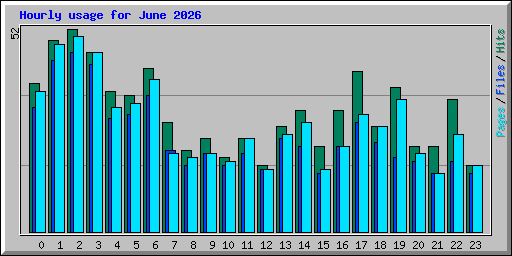Hourly usage for June 2026